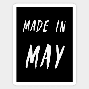 Made in May simple text design Sticker